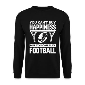 Joueur de football américain - Quand je joue au football, je - Sweat-shirt Unisexe - noir - Devant - Alina (178cm) & Michal (187cm)