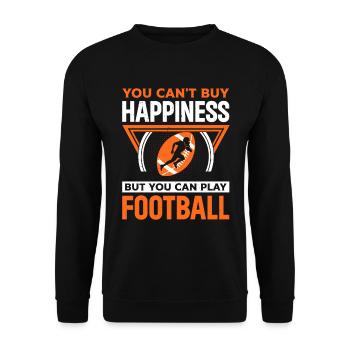 Quand je joue au football, je suis heureux - Football américain - Sweat-shirt Unisexe - noir - Devant - Alina (178cm) & Michal (187cm)