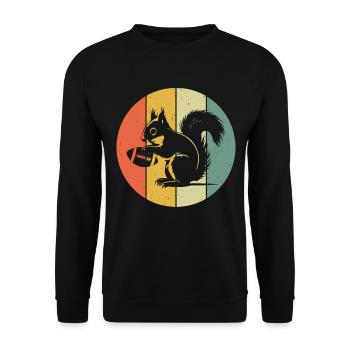 Joueur de football américain Écureuil Joueur de football - Sweat-shirt Unisexe - noir - Devant - Alina (178cm) & Michal (187cm)