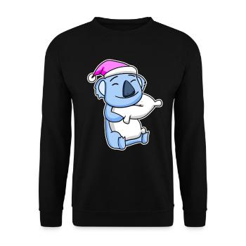 Koala Bear Tired Sleeping Sleeping Girl - Unisex Sweatshirt - black - Front - Alina (178cm) & Michal (187cm)