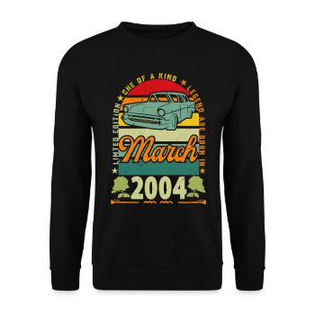 March 2004, March 2004, March 2004. - Unisex Sweatshirt - black - Front - Alina (178cm) & Michal (187cm)