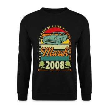 March 2008, March 2008, March 2008. - Unisex Sweatshirt - black - Front - Alina (178cm) & Michal (187cm)