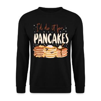 Les enfants amateurs de crêpes, je le fais pour le - Sweat-shirt Unisexe - noir - Devant - Alina (178cm) & Michal (187cm)