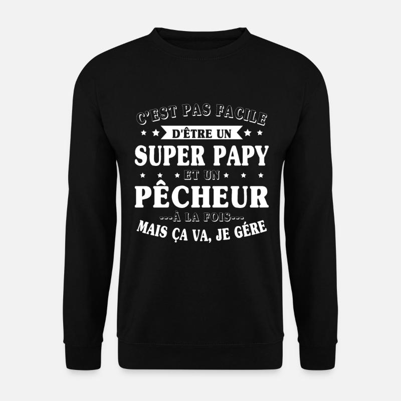 Super-Opa und Fischer-Geschenk - Unisex Pullover - Schwarz