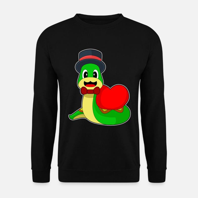 Snake Groom Heart Wedding - Unisex Sweatshirt - black
