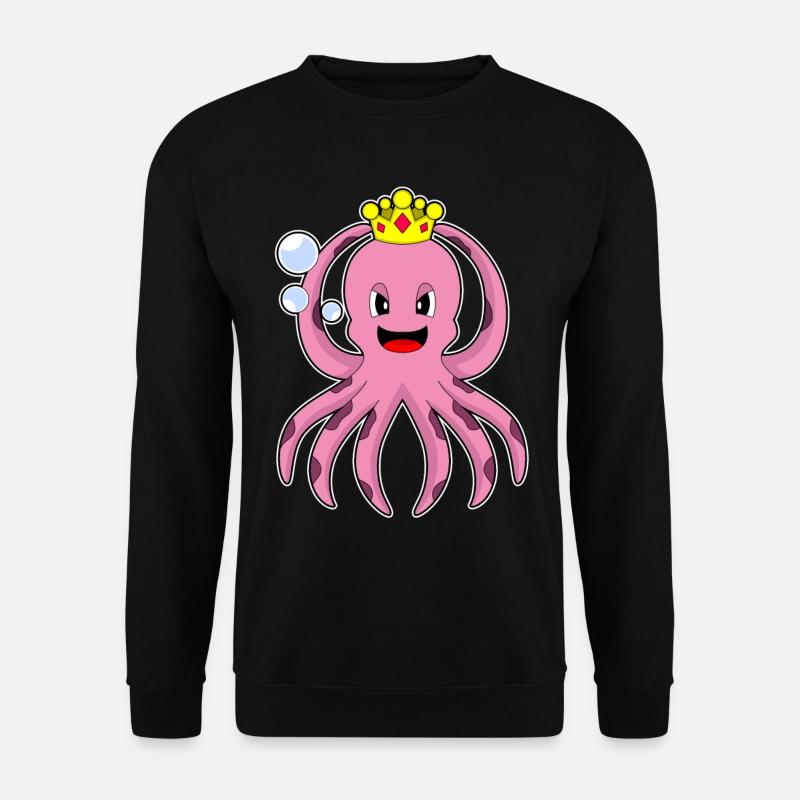 Couronne du roi pieuvre - Sweat-shirt Unisexe - noir