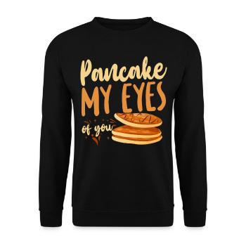 Pancake Lover Kids Valentines Day - Unisex Pullover - Schwarz - Vorne - Alina (178cm) & Michal (187cm)