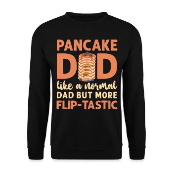 Amateur de crêpes Enfants Papa Crêpe Papa - Sweat-shirt Unisexe - noir - Devant - Alina (178cm) & Michal (187cm)