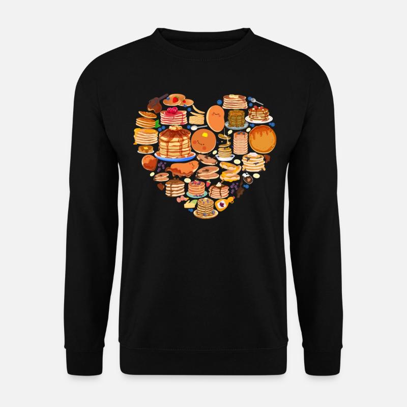 Pancake Lover Kids Heart - Unisex Sweatshirt - black