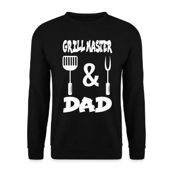 Grillmaster Dad BBQ Grill Grilling Barbecue Smoker - Unisex Sweatshirt - black - Front - Alina (178cm) & Michal (187cm)