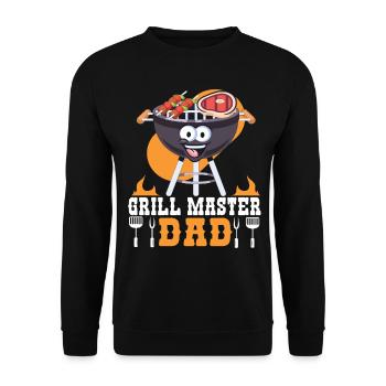 Grillmaster Papa BBQ Grill Griller Barbecue Fumoir - Sweat-shirt Unisexe - noir - Devant - Alina (178cm) & Michal (187cm)