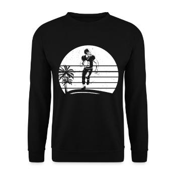 Joueur de football Silhouette Joueur de football - Sweat-shirt Unisexe - noir - Devant - Alina (178cm) & Michal (187cm)