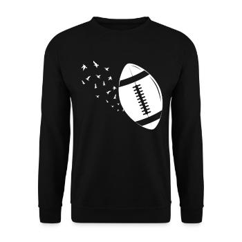 Ballon De Football Américain Ballon Football Jouer - Sweat-shirt Unisexe - noir - Devant - Alina (178cm) & Michal (187cm)