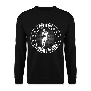 Joueur de Football Officiel - American Football Playe - Sweat-shirt Unisexe - noir - Devant - Alina (178cm) & Michal (187cm)
