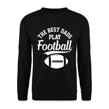 Papa joueur de football américain - Les meilleurs papas pla - Sweat-shirt Unisexe - noir - Devant - Alina (178cm) & Michal (187cm)
