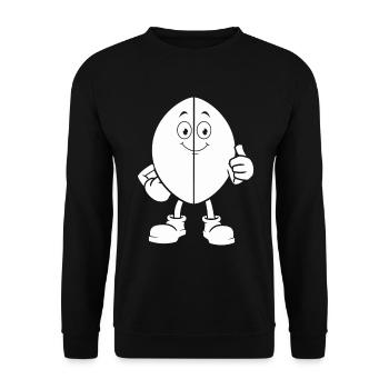 American Football Male Funny Football Male - Unisex Sweatshirt - black - Front - Alina (178cm) & Michal (187cm)