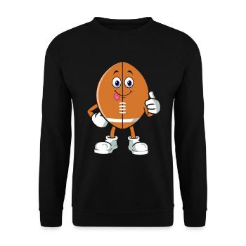 Football américain Joueur de football drôle - Sweat-shirt Unisexe - noir - Devant - Alina (178cm) & Michal (187cm)