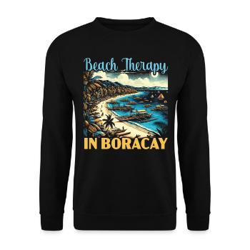 Boracay Philippines Vacances d’été Boaracay Beach - Sweat-shirt Unisexe - noir - Devant - Alina (178cm) & Michal (187cm)