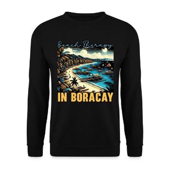 Boracay Philippines Vacances d’été Boaracay Beach - Sweat-shirt Unisexe - noir - Devant - Alina (178cm) & Michal (187cm)
