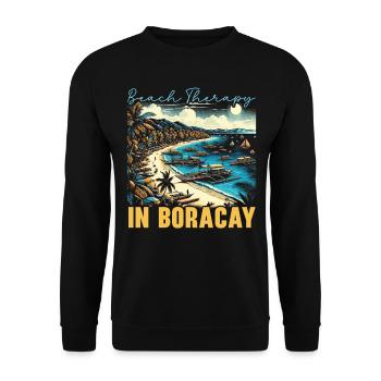 Boracay Philippines Vacances d’été Boaracay Beach - Sweat-shirt Unisexe - noir - Devant - Alina (178cm) & Michal (187cm)