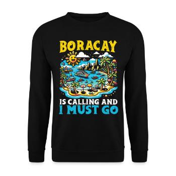 Boracay Philippines Vacances d’été Boaracay Beach - Sweat-shirt Unisexe - noir - Devant - Alina (178cm) & Michal (187cm)