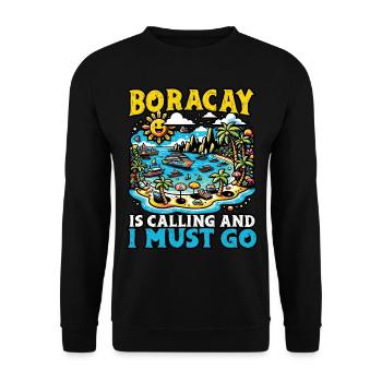 Boracay Philippines Vacances d’été Boaracay Beach - Sweat-shirt Unisexe - noir - Devant - Alina (178cm) & Michal (187cm)
