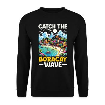 Boracay Philippines Vacances d’été Boaracay Beach - Sweat-shirt Unisexe - noir - Devant - Alina (178cm) & Michal (187cm)