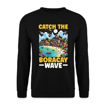 Boracay Philippines Vacances d’été Boaracay Beach - Sweat-shirt Unisexe - noir - Devant - Alina (178cm) & Michal (187cm)