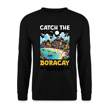 Boracay Philippines Vacances d’été Boaracay Beach - Sweat-shirt Unisexe - noir - Devant - Alina (178cm) & Michal (187cm)