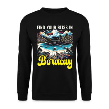 Boracay Philippines Vacances d’été Boaracay Beach - Sweat-shirt Unisexe - noir - Devant - Alina (178cm) & Michal (187cm)