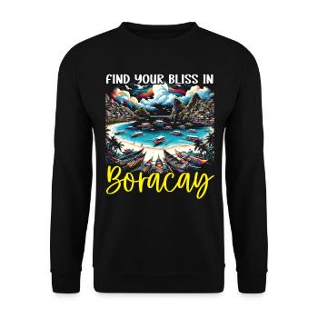 Boracay Philippines Vacances d’été Boaracay Beach - Sweat-shirt Unisexe - noir - Devant - Alina (178cm) & Michal (187cm)
