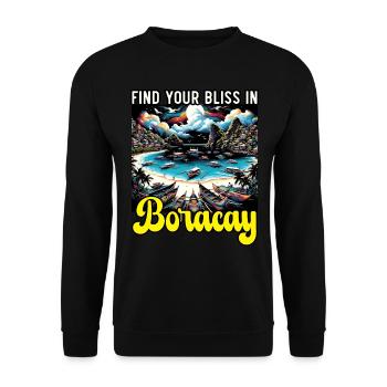 Boracay Philippines Vacances d’été Boaracay Beach - Sweat-shirt Unisexe - noir - Devant - Alina (178cm) & Michal (187cm)