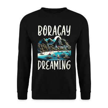 Boracay Philippines Vacances d’été Boaracay Beach - Sweat-shirt Unisexe - noir - Devant - Alina (178cm) & Michal (187cm)