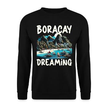 Boracay Philippines Vacances d’été Boaracay Beach - Sweat-shirt Unisexe - noir - Devant - Alina (178cm) & Michal (187cm)