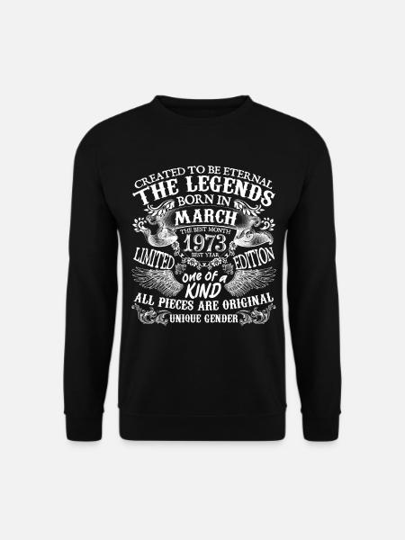 Mars 1973 anniversaire 1973 Mars meilleure année - Sweat-shirt Unisexe - noir