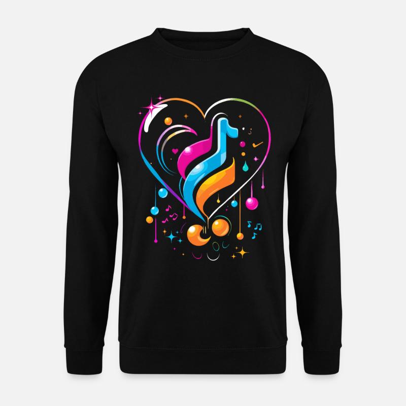 Gaming Musical Heart - Abstract - Unisex Sweatshirt - black