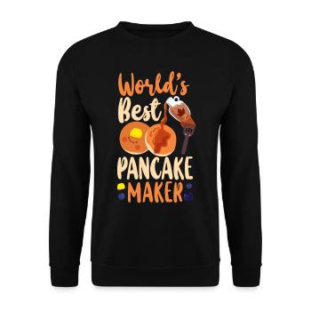 Pancake Lover Kids World's Best - Unisex Sweatshirt - black - Front - Alina (178cm) & Michal (187cm)