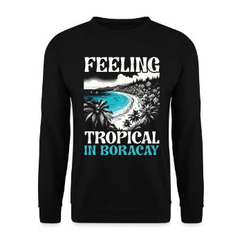 Boracay Philippines Vacances d’été Boaracay Beach - Sweat-shirt Unisexe - noir - Devant - Alina (178cm) & Michal (187cm)