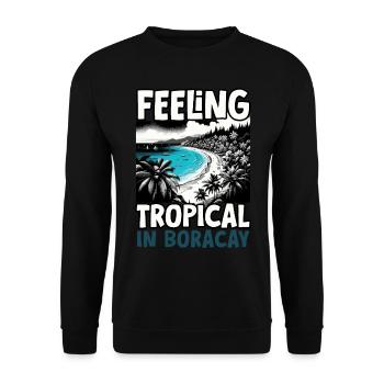 Boracay Philippines Vacances d’été Boaracay Beach - Sweat-shirt Unisexe - noir - Devant - Alina (178cm) & Michal (187cm)