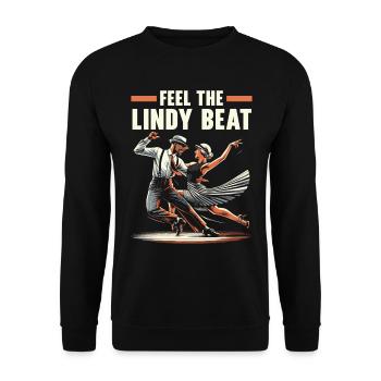 Danseur de Lindy Hop Danse Swing Danse - Sweat-shirt Unisexe - noir - Devant - Alina (178cm) & Michal (187cm)