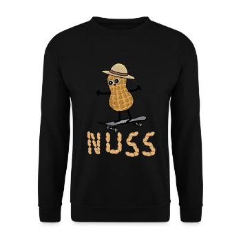 Peanut Skater Skating Teens Kids Kid - Unisex Sweatshirt - black - Front - Alina (178cm) & Michal (187cm)