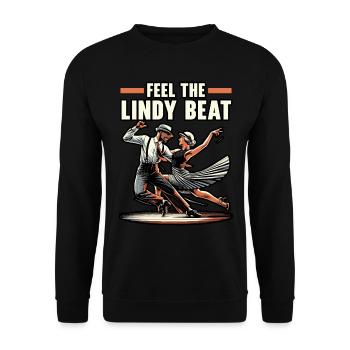 Danseur de Lindy Hop Danse Swing Danse - Sweat-shirt Unisexe - noir - Devant - Alina (178cm) & Michal (187cm)