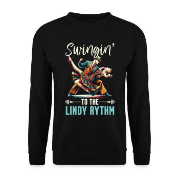 Danseur de Lindy Hop Danse Swing Danse - Sweat-shirt Unisexe - noir - Devant - Alina (178cm) & Michal (187cm)