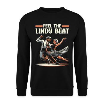 Danseur de Lindy Hop Danse Swing Danse - Sweat-shirt Unisexe - noir - Devant - Alina (178cm) & Michal (187cm)