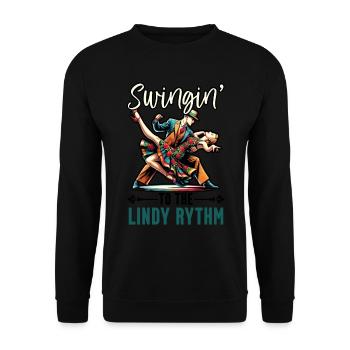 Danseur de Lindy Hop Danse Swing Danse - Sweat-shirt Unisexe - noir - Devant - Alina (178cm) & Michal (187cm)