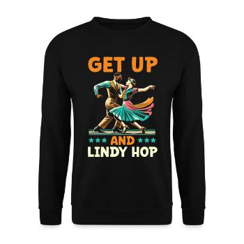 Danseur de Lindy Hop Danse Swing Danse - Sweat-shirt Unisexe - noir - Devant - Alina (178cm) & Michal (187cm)