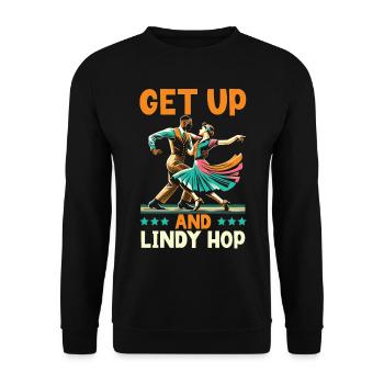 Danseur de Lindy Hop Danse Swing Danse - Sweat-shirt Unisexe - noir - Devant - Alina (178cm) & Michal (187cm)