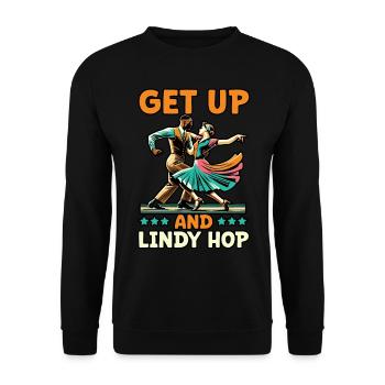 Danseur de Lindy Hop Danse Swing Danse - Sweat-shirt Unisexe - noir - Devant - Alina (178cm) & Michal (187cm)
