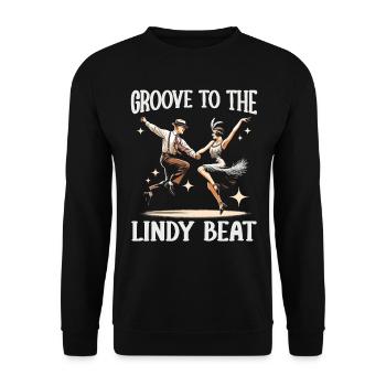 Danseur de Lindy Hop Danse Swing Danse - Sweat-shirt Unisexe - noir - Devant - Alina (178cm) & Michal (187cm)