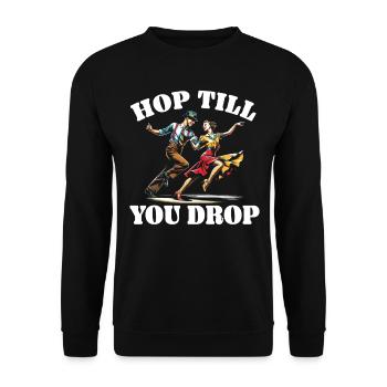 Danseur de Lindy Hop Danse Swing Danse - Sweat-shirt Unisexe - noir - Devant - Alina (178cm) & Michal (187cm)